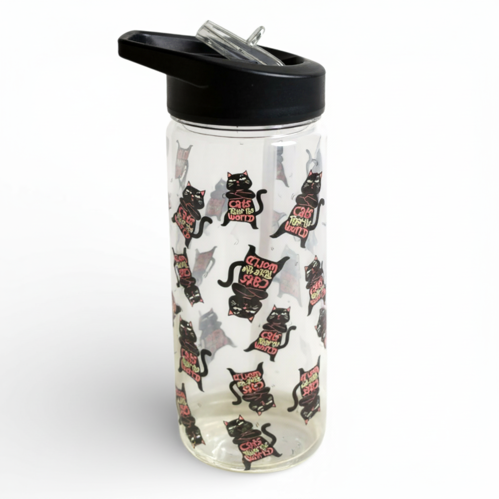 Cat Water Bottle - 650ml Clear Plastic Sports e ulteriori Acqua prezzi: acquista questo articolo all'ingrosso per il tuo negozio in tendenza su Faire.