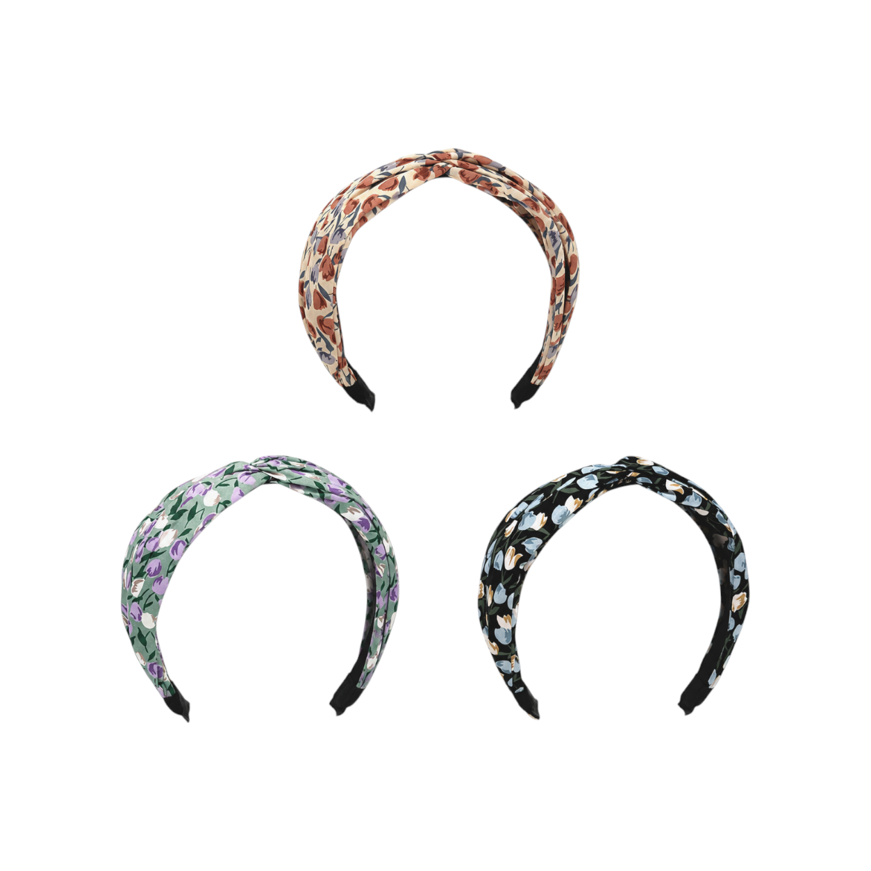 Blumiges geknotetes Haarband - Stoff-Haaraccessoire für den Großhandel von Willy be Smart