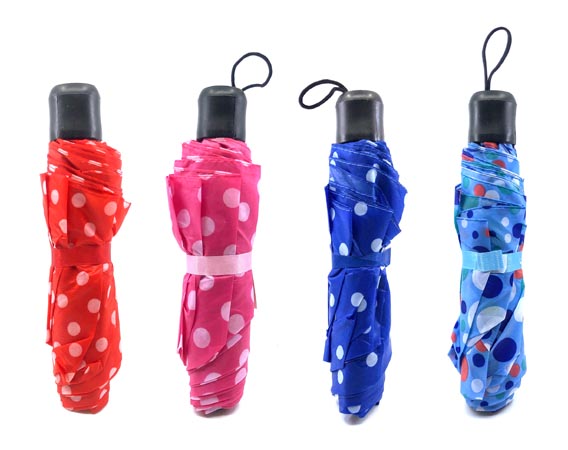 Guarda-chuva compacto de bolinhas - tamanho mini para mala e outras tendências em Guarda chuva B2B para a sua loja na Faire.