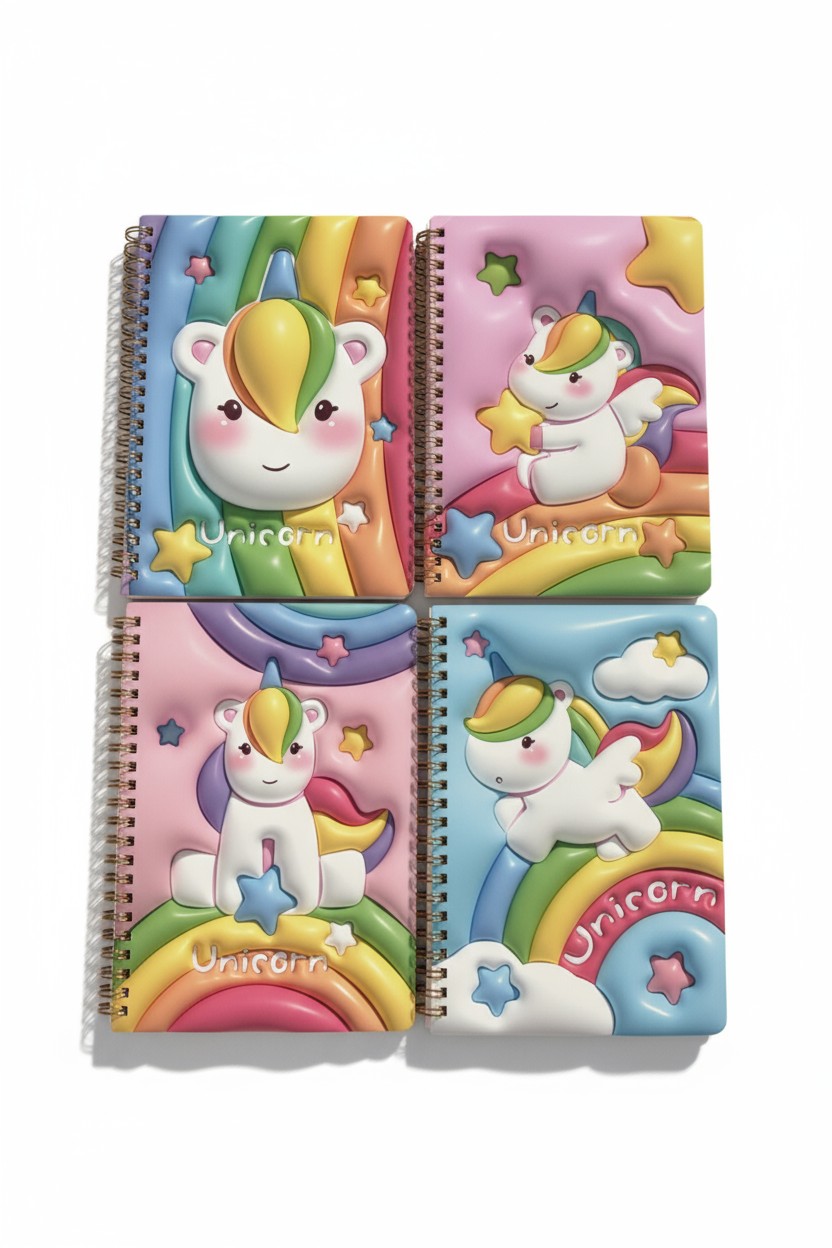 Cuaderno espiral Unicornio - Set de diseño arcoíris A5 y otras tendencias de Papermate al por mayor para tu tienda en Faire.
