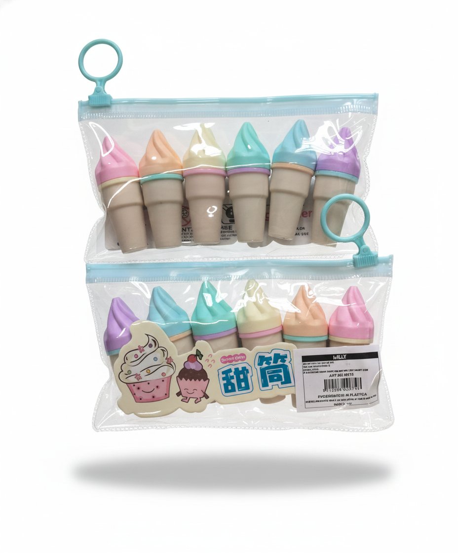 Ice Cream Cone Highlighter Set - 6 Colors Pack e ulteriori Gelati: acquista questo articolo all'ingrosso per il tuo negozio in tendenza su Faire.