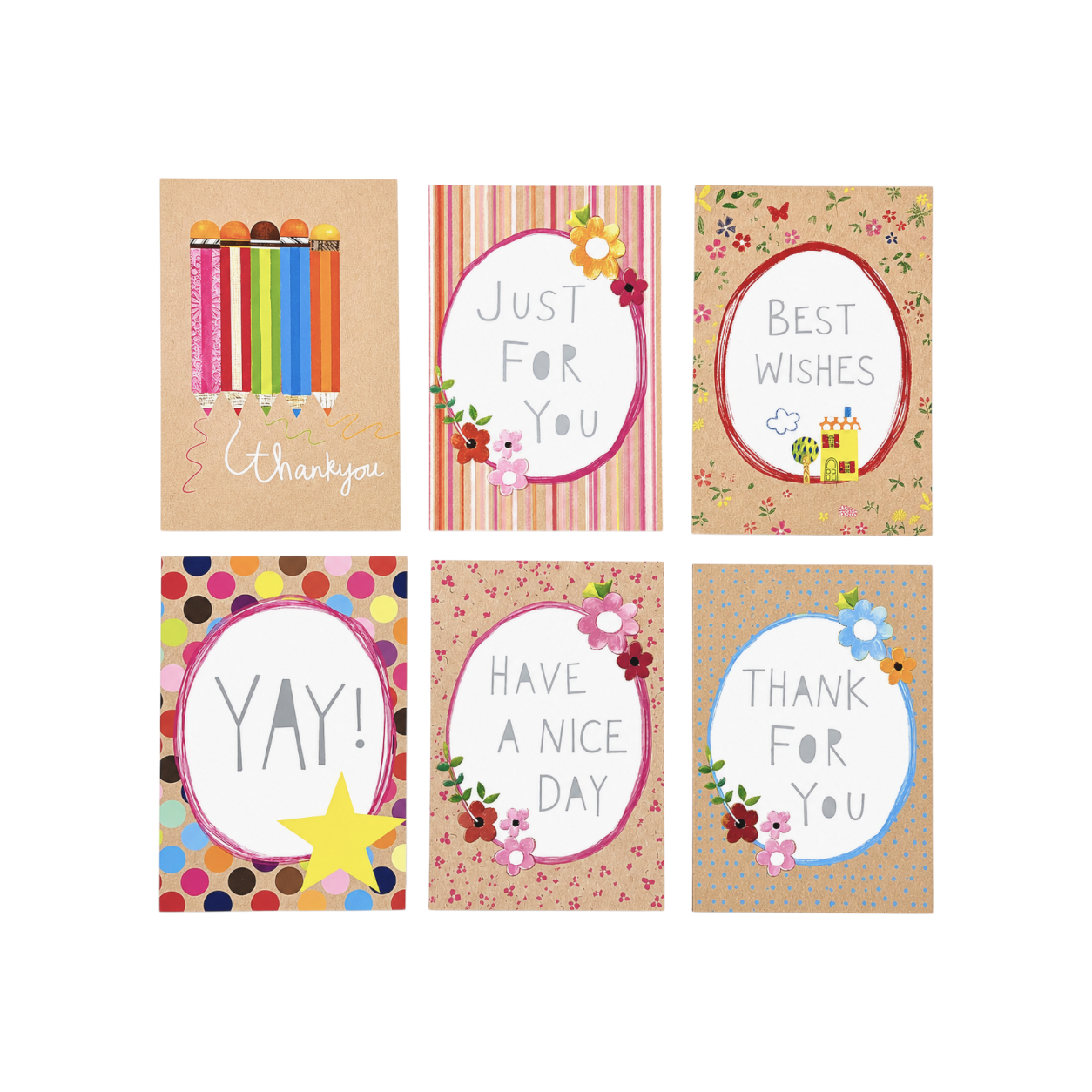 Set de tarjetas de felicitación - para múltiples ocasiones: cumpleaños y agradecimiento y otras tendencias de Tarjetas al por mayor para tu tienda en Faire.