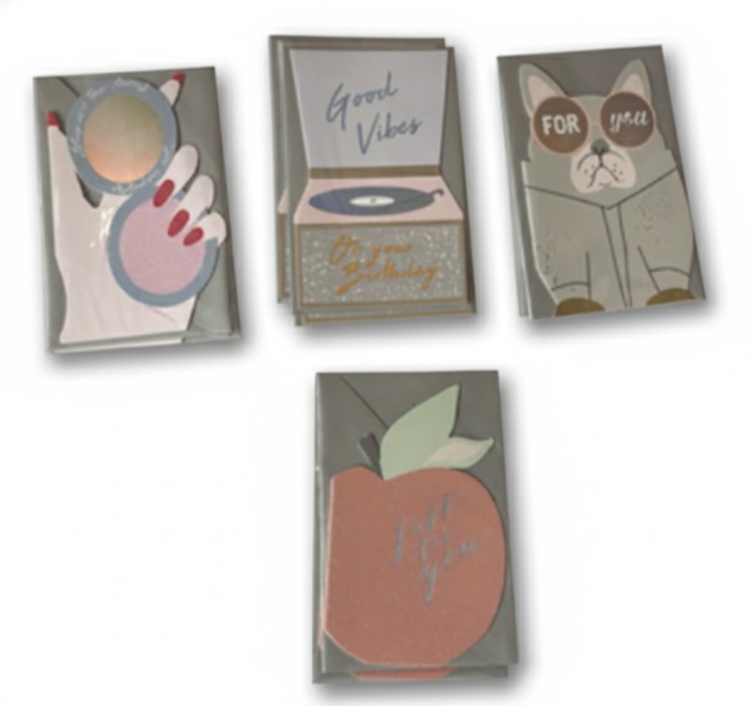 Good Vibes Grußkarten – Modernes Design, 4er-Pack und andere Good vibes im Großhandel für dein Geschäft im Trend auf Faire.