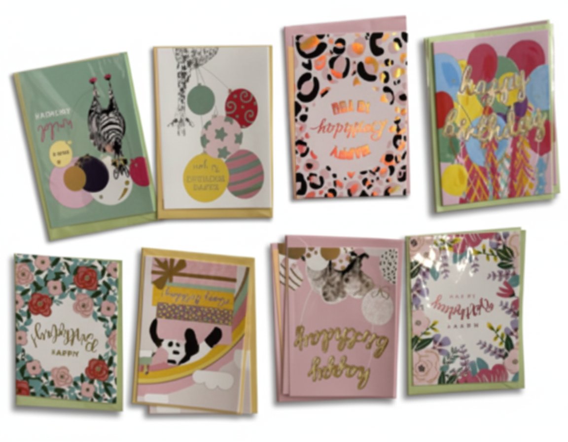 Cartes de vœux - Assortiment de motifs festifs (8 pièces) et autres tendances Greeting cards en vente B2B pour votre magasin sur Faire.