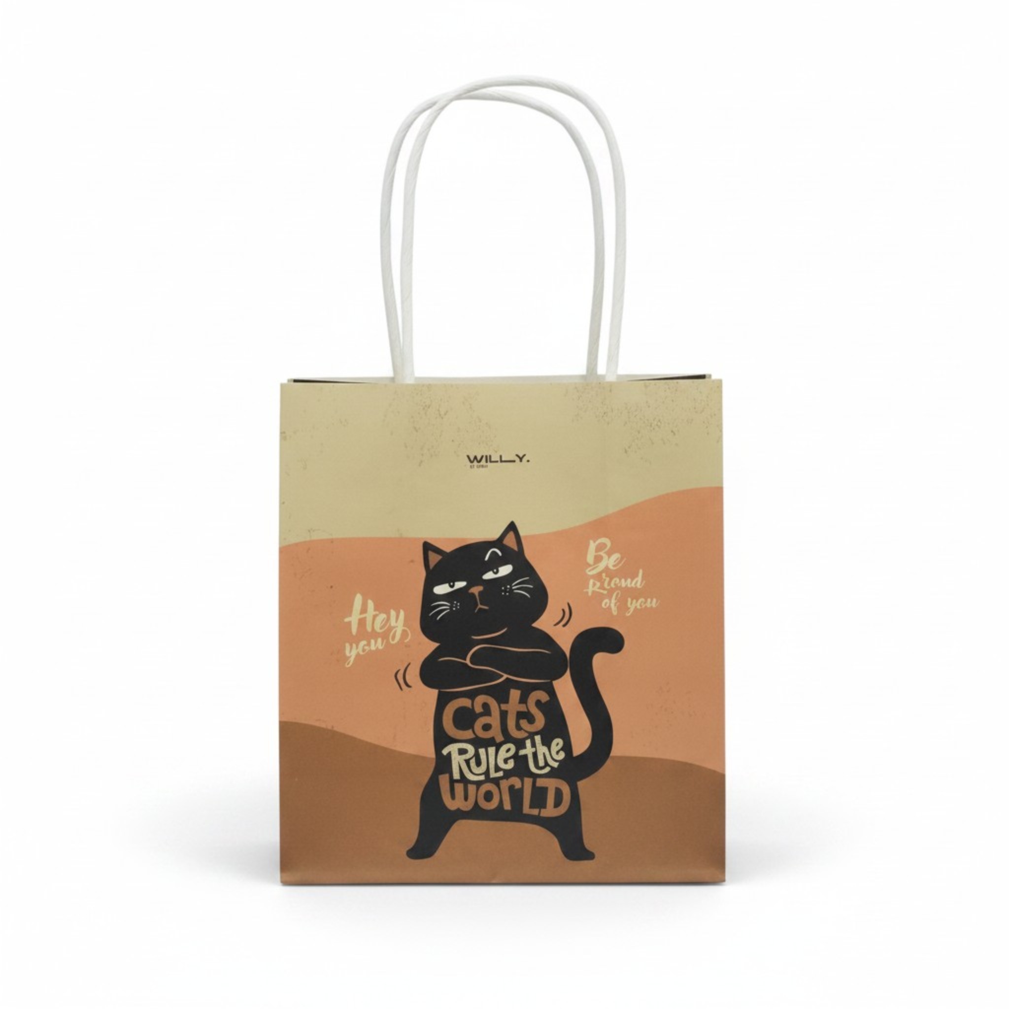 Bolsa de regalo pequeña para gato - Papel impreso con eslogan «Proud» y otras tendencias de Cat gifts al por mayor para tu tienda en Faire.
