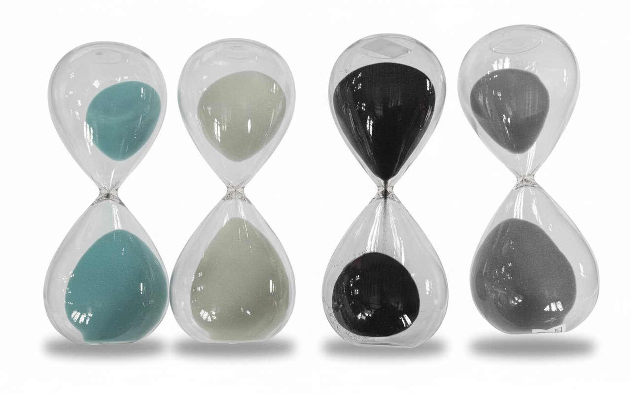 Timeglas-sæt – farverigt sandur til skrivebordet for engroshandel hos Willy be Smart