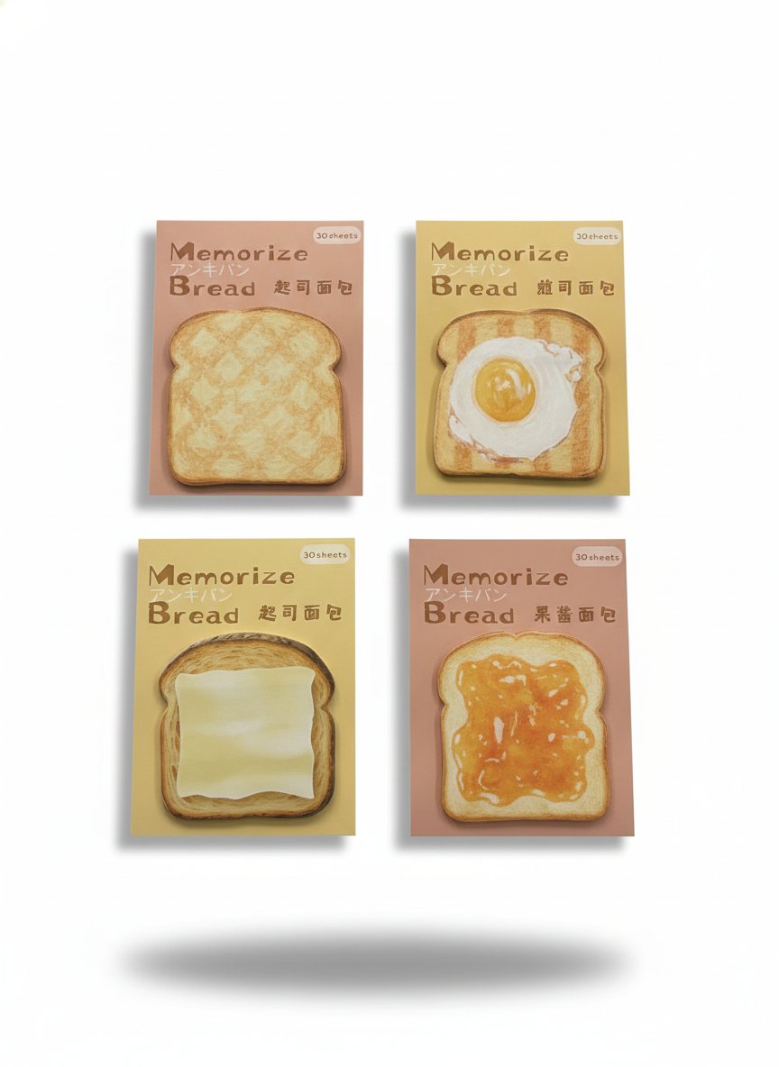 Toast-Haftnotiz-Set – Memo-Pads im Brot-Design und andere Notiz im Großhandel für dein Geschäft im Trend auf Faire.