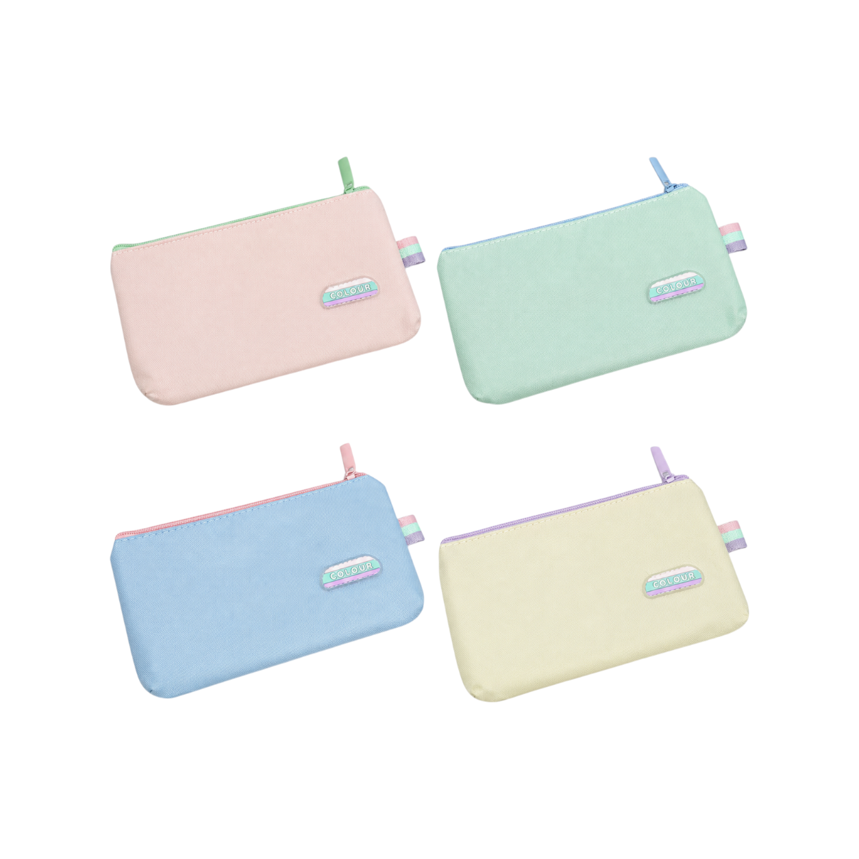 Estojo Pastel - Necessaire macia em tecido com fecho de correr e outras tendências em Material escolar B2B para a sua loja na Faire.